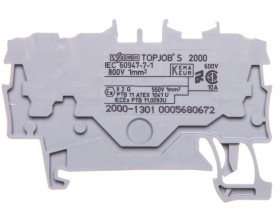 Złączka szynowa 3-przewodowa 1,0mm2 szara TOPJOBS 2000-1301