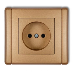 FLEXI Gniazdo pojedyncze b/u złoty metalik 8FGP-1p