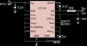 105V, 2.3A Low EMI Synchronous Step-Down Regulator with PassThru