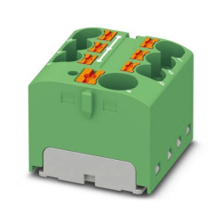 Blok rozdzielczy PTFIX 10/6X4 GN, zielone złącze przemysłowe - 6 punktów przyłączeniowych o przekroju 4mm2 /8szt./