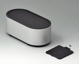 Aluminum enclosure, (L x W x H) 169 x 74 x 70 mm, black (RAL 9005), IP40, EO186059