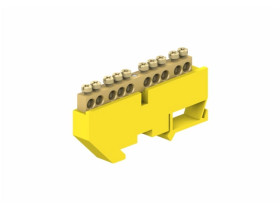 Listwa zaciskowa ochronna 10-modułowa/10x16mm2/Żółta/TM/ LZ1001-Z R739548 AN-KOM