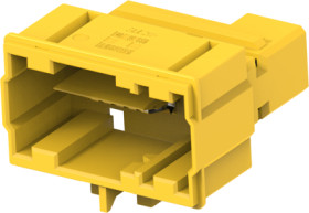 Plug, unequipped, 20 pole, straight, 2 rows, yellow, 1-1379913-1