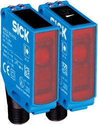 Czujniki fotoelektryczne w obudowie prostokątnej SICK Przełącznik światła/światła ciemnego, PNP zakres 0 → 20 m.