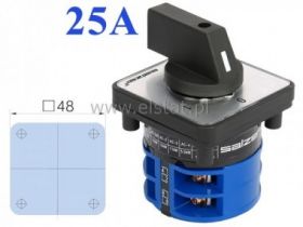 Wyłącznik 25A, 3tory ( 0-1 ) (48x48mm)
