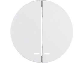 BERKER R.1/R.3 Klawisze z przezroczystą soczewką biały połysk 16272089 HAGER