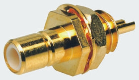 Złącze koncentryczne Montaż na panelu Żeński 50Ω typ złącza Złącze SMB 0 to 4GHz Lutowane typ kabla Koncentryczny