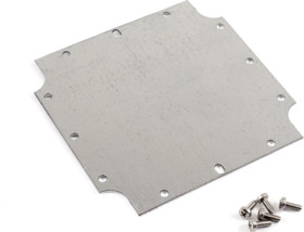 Mounting plate, steel, (L x W x H) 107.7 x 106.85 x 1.45 mm, natural, for series 1555NF/1555N2F, 1555NFPL