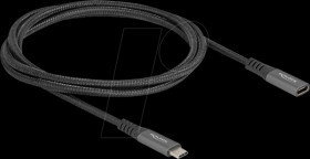 80022 USB 3.1 cable, C plug to socket, 100 W, 1 m