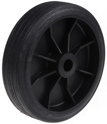 Kółko do wózka, Lite, Guma, Czarny, obc.: 125kg, śred.: 150mm, szer.: 40mm