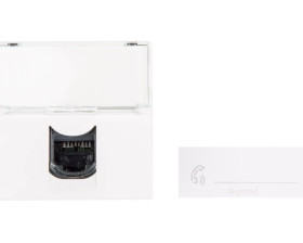 MOSAIC Gniazdo komputerowe pojedyncze RJ45 kat.5e UTP białe 076554