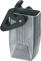 Coupler housing, size COM, die-cast aluminum, 1 x M25, straight, longitudinal bow locking, IP66, 1078595