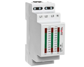 Wskaźnik napięcia modułowy 3-fazowy L1-N/L2-N/L3-N 195-245V LDM-30 EXT10000031