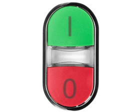 Przycisk podwójny podświetlany 22mm metal zielony /I/ czerwony /O/ przyciski płaskie SIRIUS ACT 3SU1051-3AB42-0AK0