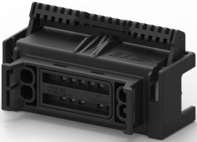 Socket, 18 pole, straight, 2 rows, black, 4-2112780-2