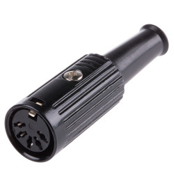 Gniazdo Din 5 -pinowe Żeński Montaż na kablu 100 V AC