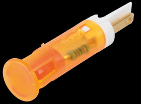 QS81XXO24 Indicator LED, 24 V DC, 8 mm, FASTON, orange