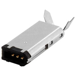 econ connect FWS6L FireWire Plug 6p solder connection Black 1pc