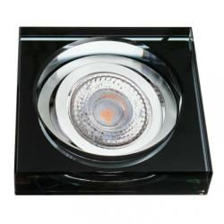 Oprawa szklana FASO-K-B kwadrat czarna 90x20 halogenowa wpuszczana regulowana