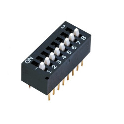 Przełącznik suwakowy, SPST, THT, 100 mA, Nidec Components