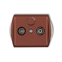 TREND Gniazdo antenowe RTV przelotowe 12dB brĄzowy metalik 9G12P