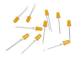 Dioda LED 5mm pomarańczowa matowa - (10 SZT)