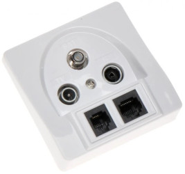 Gniazdo końcowe GAR-SAT/2RJ R-TV SAT+RJ45+RJ11
