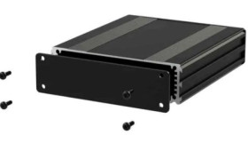 Obudowa urządzeń elektronicznych, Aluminium, Czarny, 220 x 108.5 x 30mm, RS PRO