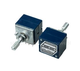 Potencjometr obrotowy 2x100k A RK271 kontur oś moletowana 25mm