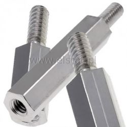 DA5M3X40 tulejka dystansowa metalowa; Z/W