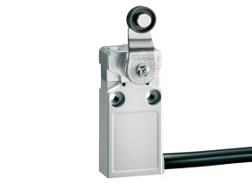 Wyłącznik krańcowy dźwignia uchylna z rolką, rolka z tworzywa, obudowa metalowa, IP67, z przewodem 2 m, 1R 1Z migowe KPE1S11