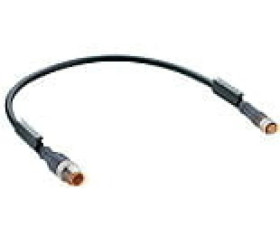 Kabel konfekcjonowany obustronnie zakończony złącza M8 4-pin żeńskie proste M12 męskie proste RST 4-RKMV 4-225/0,6 M