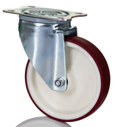 Koło samonastawne średnica kabla 125mm Płyta Tente 200kg wysokość całkowita 155mm