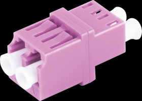 BS07-60023 FO coupler, LC / LC, RJ45 style, duplex, violet