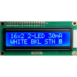 LCD-CC-1602A-BIW W2B-E6 C - wyświetlacz alfanumeryczny 2x16 z podświetlaniem LED