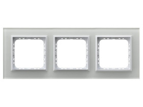SONATA PRESTIGE Ramka 3 potrójna szklana 4 mm białe szkło + ramka biała R-3RGC/31/00 OSPEL