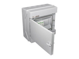 Rozdzielnica hermetyczna PV 1000V DC 1x8 natynkowa IP65 IK07 drzwi białe RH-8/UV PVx1 36.608 ELEKTRO-PLAST