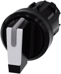 Siemens 3SU10022BL600AA0 3SU1002-2BL60-0AA0 Przełącznik pierścień przedni z tworzywa sztucznego czarny, biały 2 x 45 ° 1