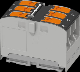 1019569 PTVFIX 6x2.5 distributor block, black