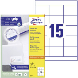 Avery-Zweckform 3669 All-purpose Labels 70x50.8mm White Permanent 1500 pc(s)
