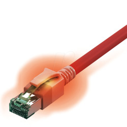 CS1ORADAD0100 Cat.6a LED patch cable, DualBoot, S/FTP, red, 10 m