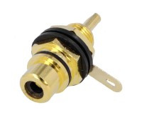 GCINCH-C-AUBT Gniazdo RCA (cinch) chassis złocone - czarne