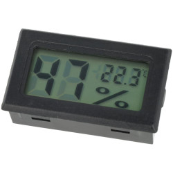 Cyfrowy termometr i higrometr czarny