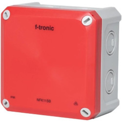 Puszka instalacyjna natynkowa NFK11 110x110x67mm bezhalogenowa hermetyczna IP66 czerwona do lamp awaryjnych NEPTUN Compact F-TRO
