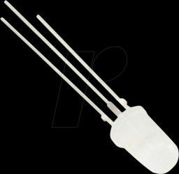 TLUV5300 LED, 5 mm, wired, 3-pin, red/orange, green, 2.5 mcd, 60°