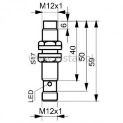 Czujnik indukcyjny TID1204PK ( PNP, NO/ NC, M12)