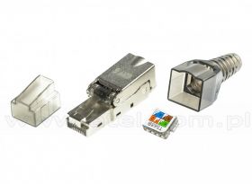 Wtyk RJ-45, 8p8c, kat. 6, ekranowany, beznarzędziowy