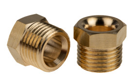 Nakrętka do rur, seria: 22, rozmiar rury: 1/4cal, Mosiądz