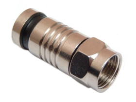 Wtyk F kompresowany na przewód koncentryczny RG59