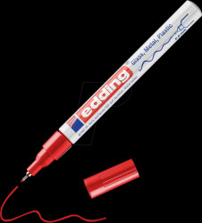 4-780-9-002 Gloss paint marker, 0.8 mm, red